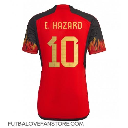 Belgicko Eden Hazard #10 Domáci futbalový dres MS 2022 Krátky Rukáv